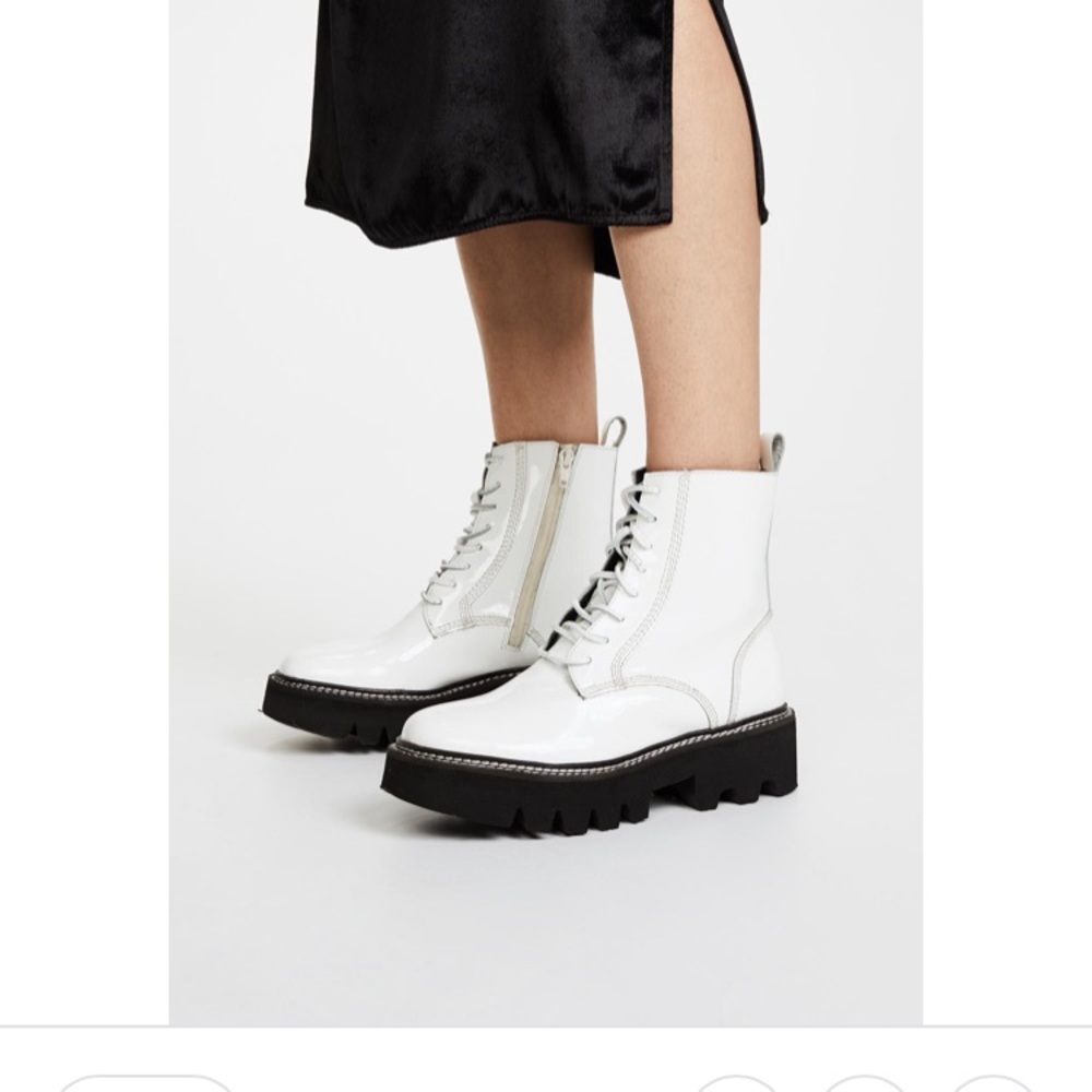 COPY - Jeffrey campbell  Agira White Patent Boots…